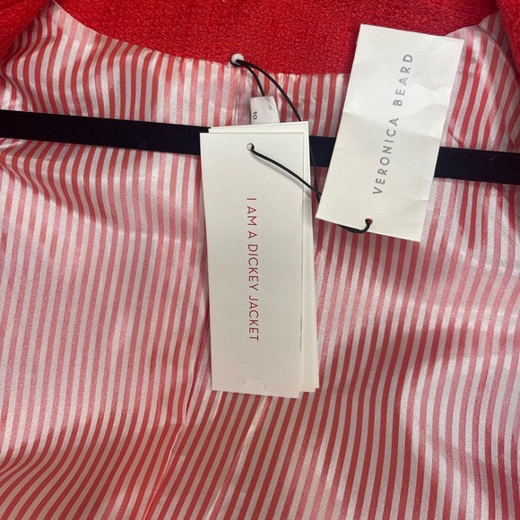 Veronica Beard Nayeli Dickey Jacket Blazer in Watermelon Sz 10 NEW - Picture 8 of 8